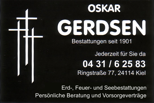 Bestattungen Gerdsen, Oskar