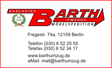 Barth Möbelspedition Umzüge, Karlheinz