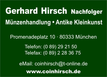 Mnzenhandlung Gerhard Hirsch Nachfolger