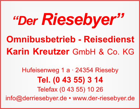 Der Riesebyer Omnibusbetrieb - Reisedienst Karin Kreutzer GmbH & Co. KG