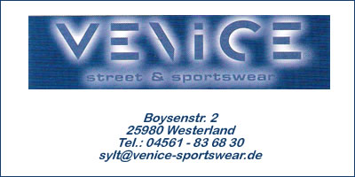 Firma VENICE street & sportswear in Sylt - Branche(n): Sportswear