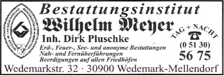 Bestattungsinstitut Wilhelm Mener, Inh. Dirk Pluschke