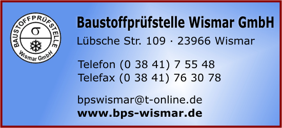 Baustoffprüfstelle Wismar GmbH