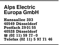 Alps Electric Europa GmbH