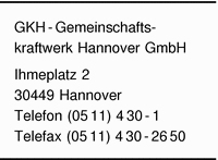 GKH - Gemeinschaftskraftwerk Hannover GmbH