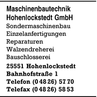 Maschinenbautechnik Hohenlockstedt GmbH