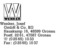 Wenker GmbH & Co. KG, Josef
