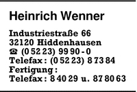 Wenner, Heinrich