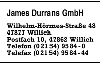 Durrans, James, GmbH