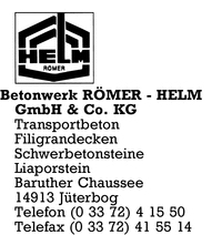 Betonwerk Rmer - Helm GmbH & Co. KG