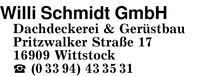 Schmidt GmbH, Willi