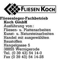 Fliesenleger-Fachbetrieb Koch GmbH