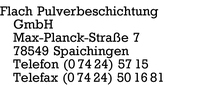 Flach Pulverbeschichtung GmbH