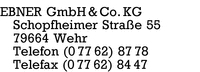Ebner GmbH & Co. KG