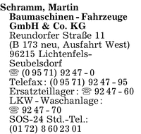 Schramm, Martin, Baumaschinen-Fahrzeuge GmbH & Co. KG