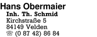 Obermaier Inh. Th. Schmidt, Hans