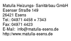 Matulla-Heizungsbau  Heizungs- Sanitrbau GmbH