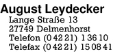 Leydecker, August