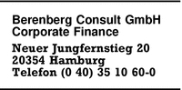 Berenberg Consult GmbH Corporate Finance