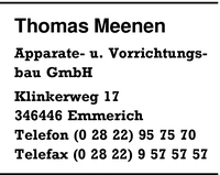 Meenen Apparate- und Vorrichtungsbau GmbH, Thomas