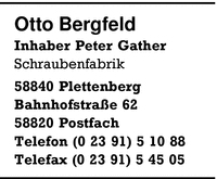 Bergfeld Inh. Peter Gather, Otto