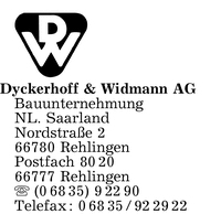 Dyckerhoff & Widmann AG Bauunternehmung NL. Saarland