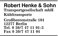 Henke, Robert, & Sohn Transportgesellschaft mbH