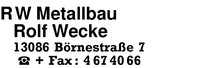 RW Metallbau Rolf Wecke