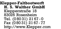 Klepper Faltbootwerft H. S. Walther GmbH