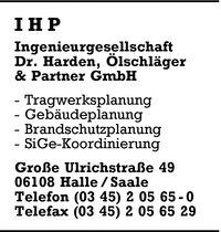 IHP Ingenieurgesellschaft Dr. Harden lschlger und Partner mbH