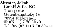 Altvater, Jakob, GmbH & Co. KG