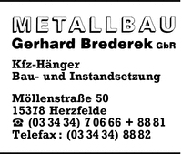 Metallbau Gerhard Brederek GbR