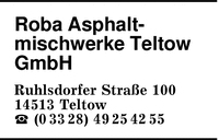 Roba Asphaltmischwerke Teltow GmbH