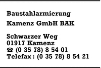 Baustahlarmierung Kamenz GmbH BAK