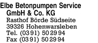 Elebe Betonpumpen Service GmbH & Co. KG
