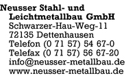 Neusser Stahl- und Leichtmetallbau GmbH