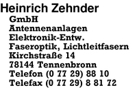 Zehnder GmbH, Heinrich