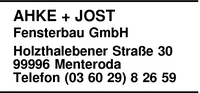 Ahke und Jost Fensterbau GmbH