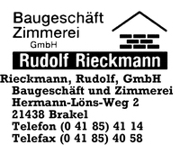 Rieckmann Baugeschft Zimmerei GmbH, Rudolf