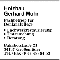 Holzbau Gerhard Mohr