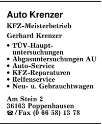 Auto Krenzer, Gerhard Krenzer