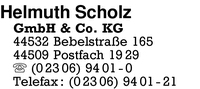 Scholz GmbH & Co. KG, Helmuth