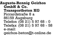 Augusta-Rennig Geirhos GmbH & Co. Transportbeton KG