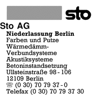 Sto AG, Niederlassung Berlin