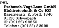PVL Probosch-Vogt-Loos GmbH Elektrotechnik & Co KG