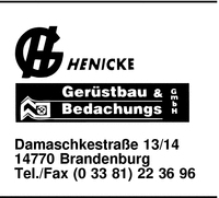 Henicke Gerstbau & Bedachungs GmbH, G.