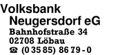 Volksbank Neugersdorf eG
