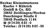 Neckar-Kleinstmotoren Kfer & Kberich GmbH & Co. KG