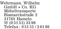Wehrmann GmbH + Co. KG, Wilhelm