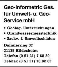 Geo-Informetric Gesellschaft fr Umwelt- und Geo-Service mbH